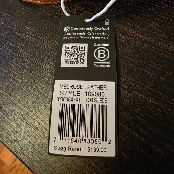 NWT The Sak Melrose Suede Crossbody/Shoulder Bag, Tobacco Brown - Picture 5 of 5